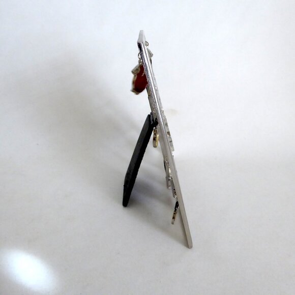 NEW CHRISTMAS HOLIDAY SILVER CHARM FRAME SNOWMAN CARDINAL - Picture 5 of 11